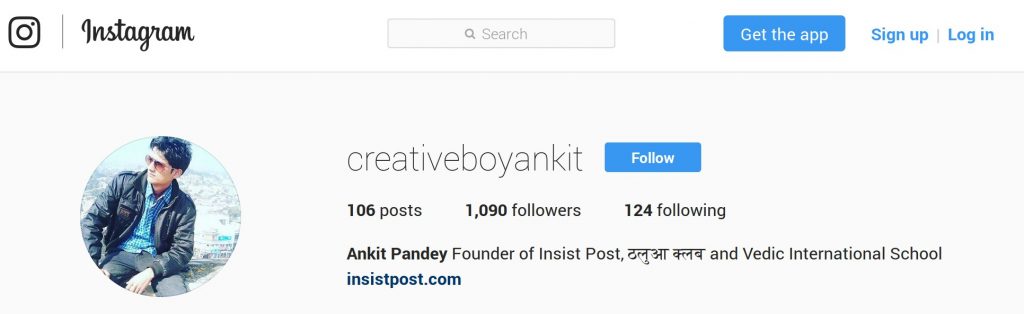 Ankit Pandey Instagram Profile