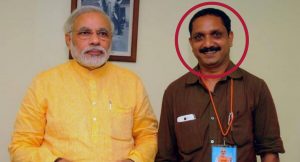 K Surendran with Modi