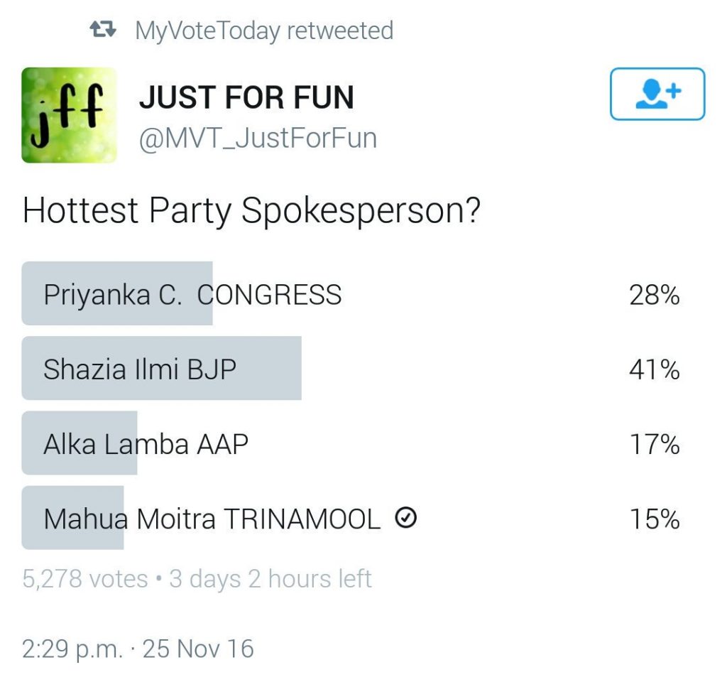 myvotetoday mvt_justforfun hottest spokesperson poll