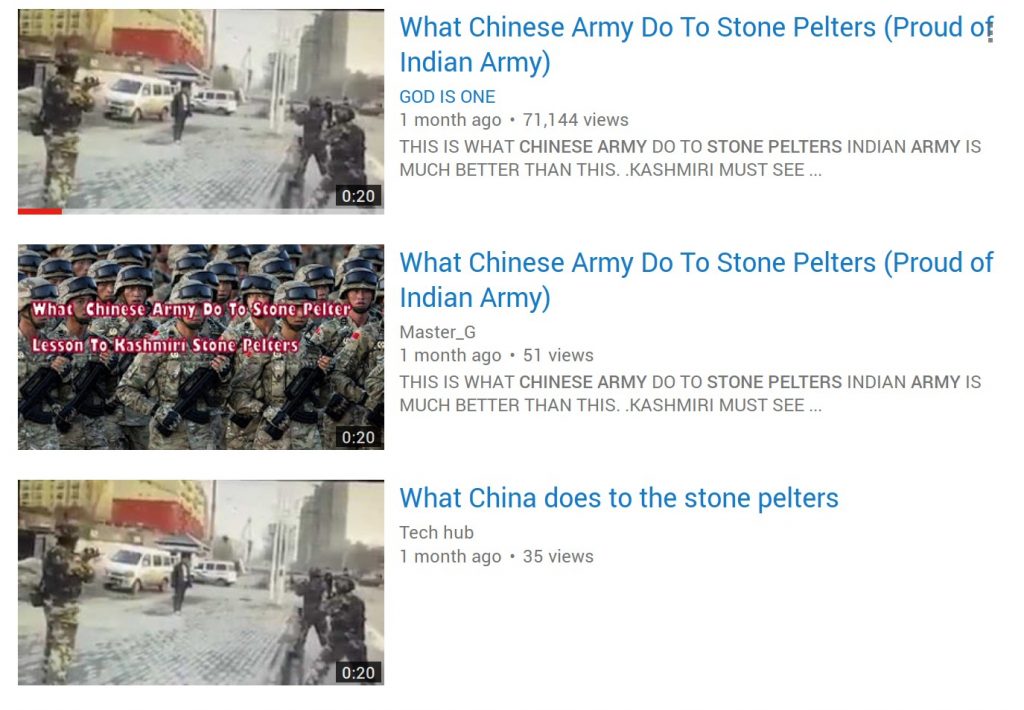 What Chinese Army do to stone pelters