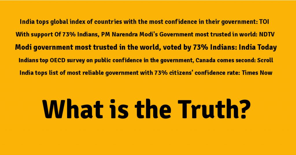 Is Modi Govt the most trusted in the world as claimed by Indian media?