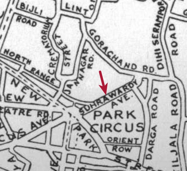 1940 map suhrawardy avenue