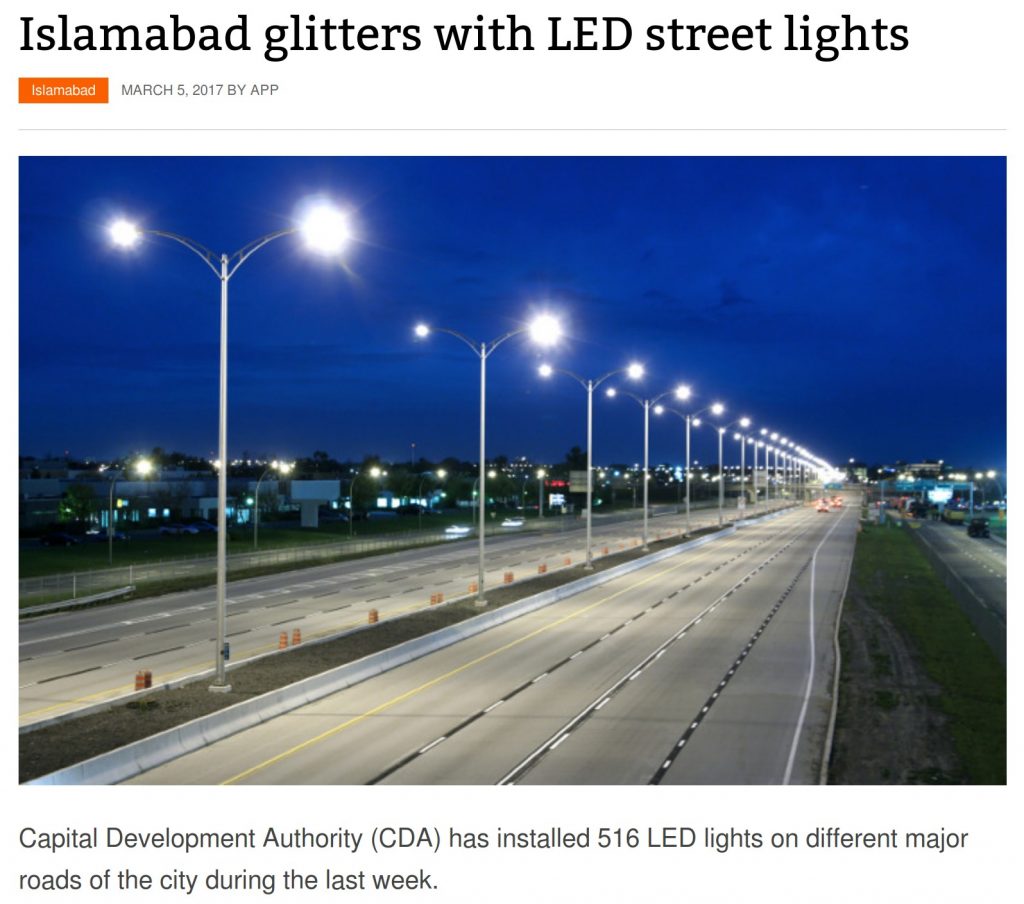 pakistan islamabad street lighting picture