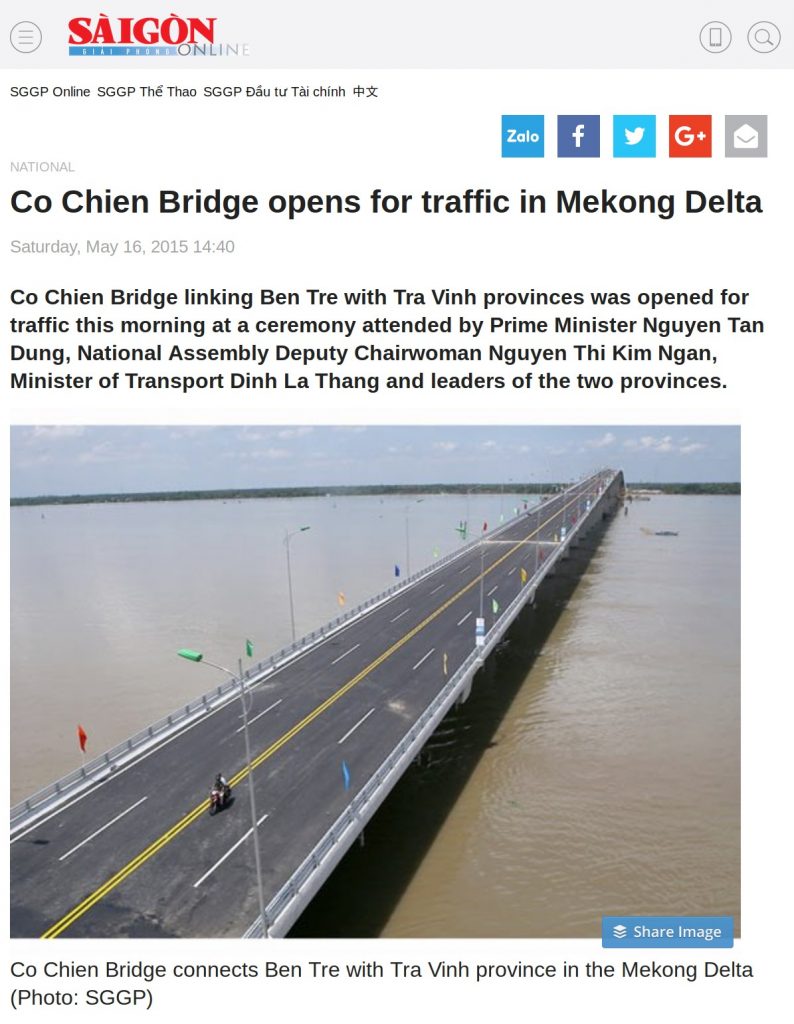 Co Chien Bridge Mekong Vietnam