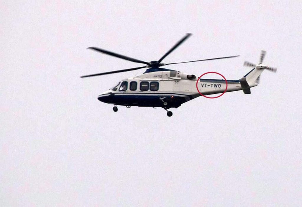 A helicopter believed to be carrying Gurmeet Ram Rahim flies over Rohtak on Friday. (PTI)