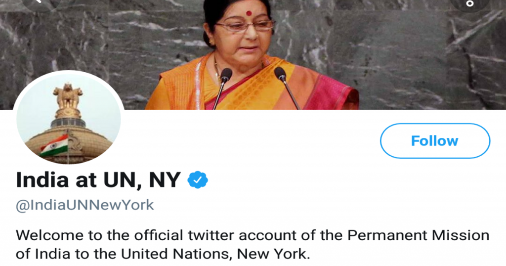 Partisanship of official GOI Twitter accounts continues with ‘India at UN’ account endorsing anti-AAP tweets