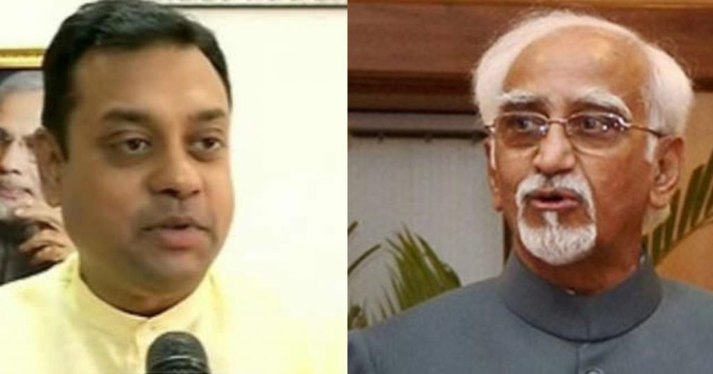 BJP Spokesperson Sambit Patra defames former Vice President Hamid Ansari