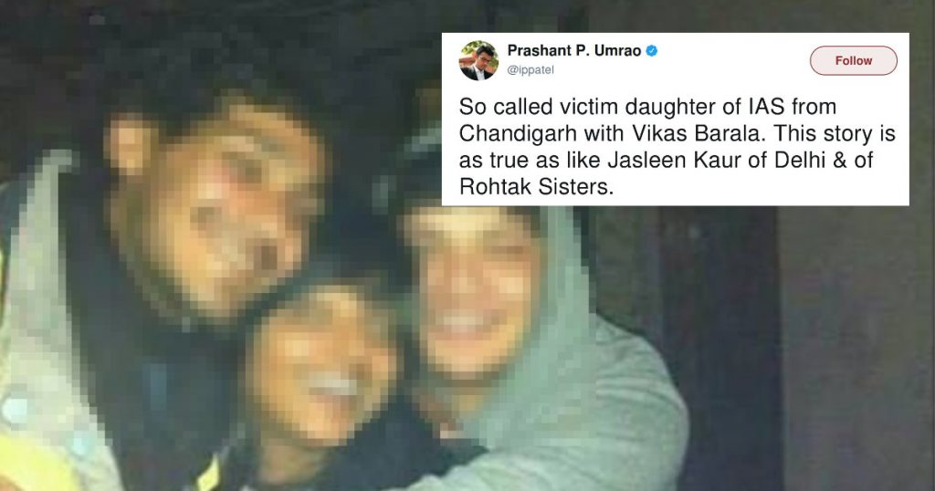 Old, unrelated images used to build a fake narrative and shame the victim of Chandigarh stalking incident