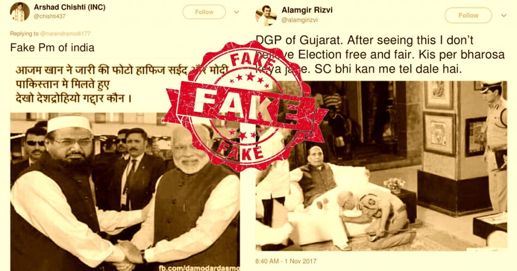 Fake images of Rajnath Singh and Narendra Modi viral on social media