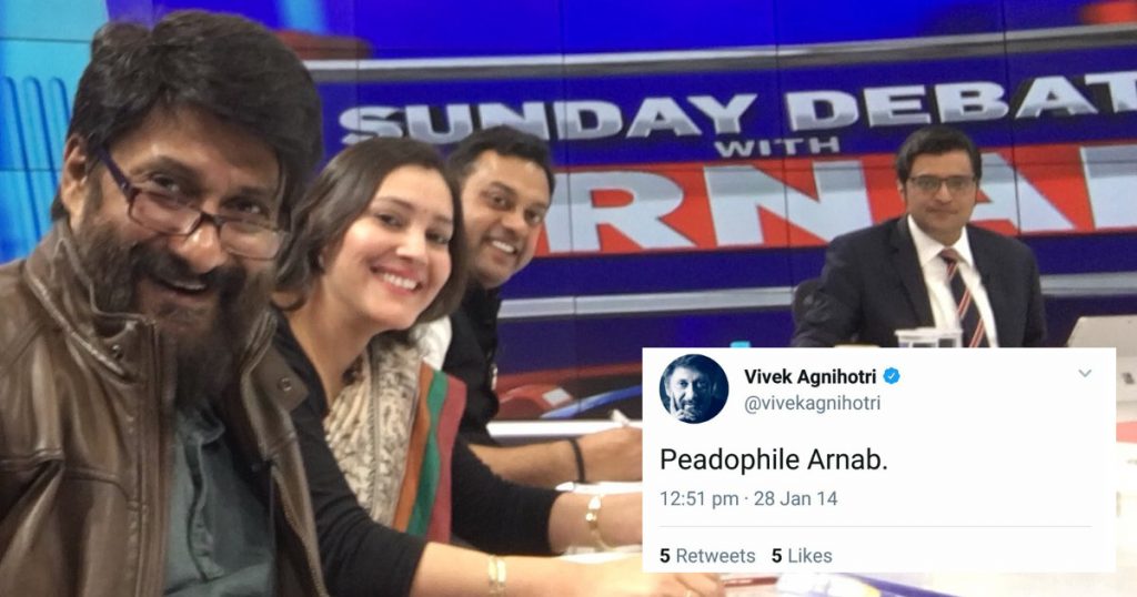 Vivek Agnihotri makes false complaint to Mumbai police, Twitter users call his bluff