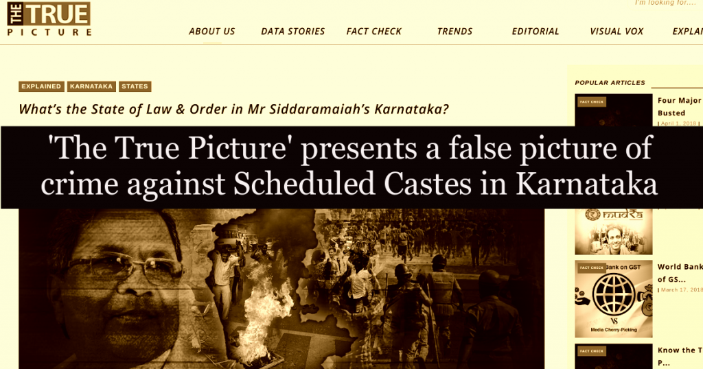 ‘The True Picture’ promoted by Union Ministers paints false picture about crime in Karnataka