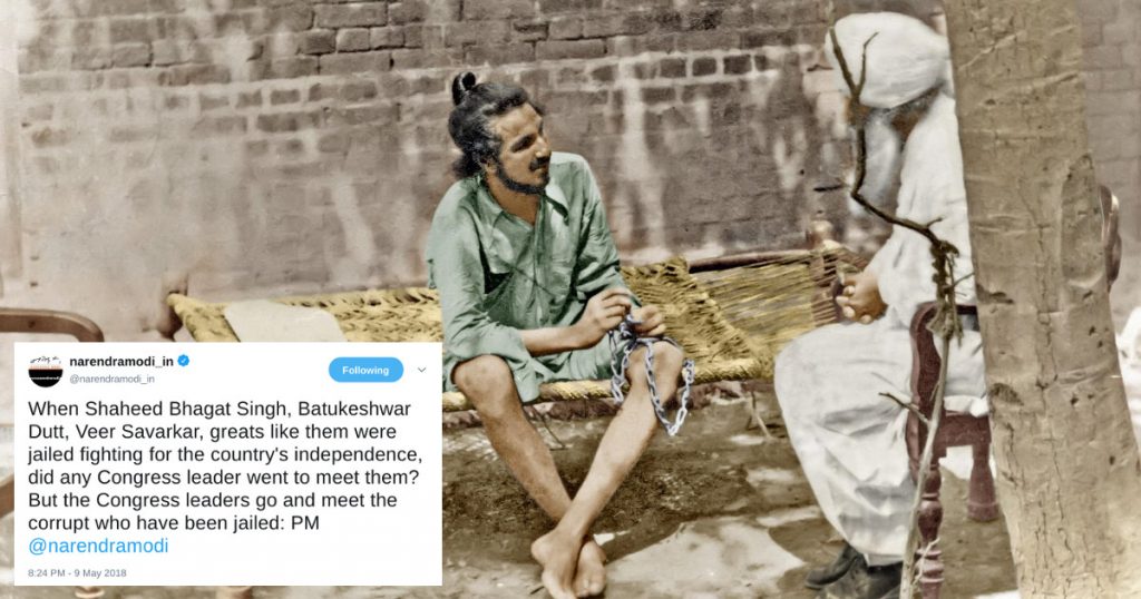 PM Modi claims no Congress leader visited Bhagat Singh in jail. What’s the truth?