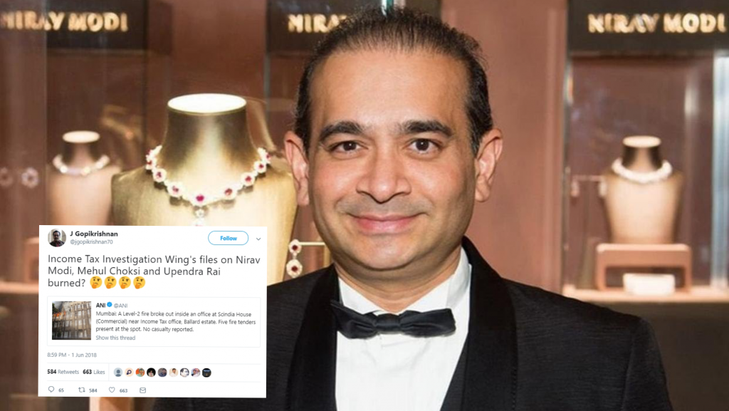 Nirav Modi files gutted in Mumbai IT building blaze? Media organisations fall for a social media rumour