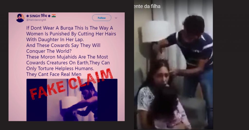 False claim: Woman’s hair chopped off for not wearing burkha