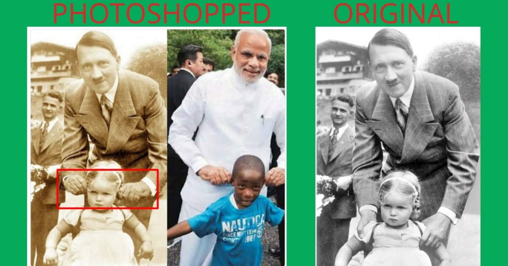 Spot the photoshop – Is there any similarity between the images of PM Modi and Hitler?