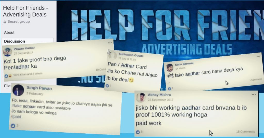 Inside the secret world of Facebook groups offering fake Aadhaar cards