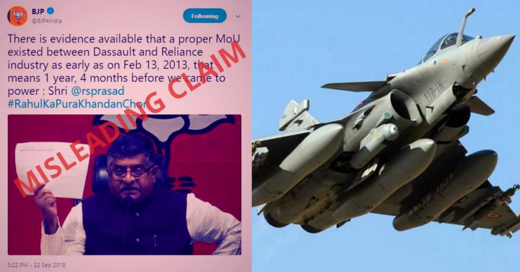 BJP misleads on Rafale, claims Reliance was already part of agreement finalised by UPA-II