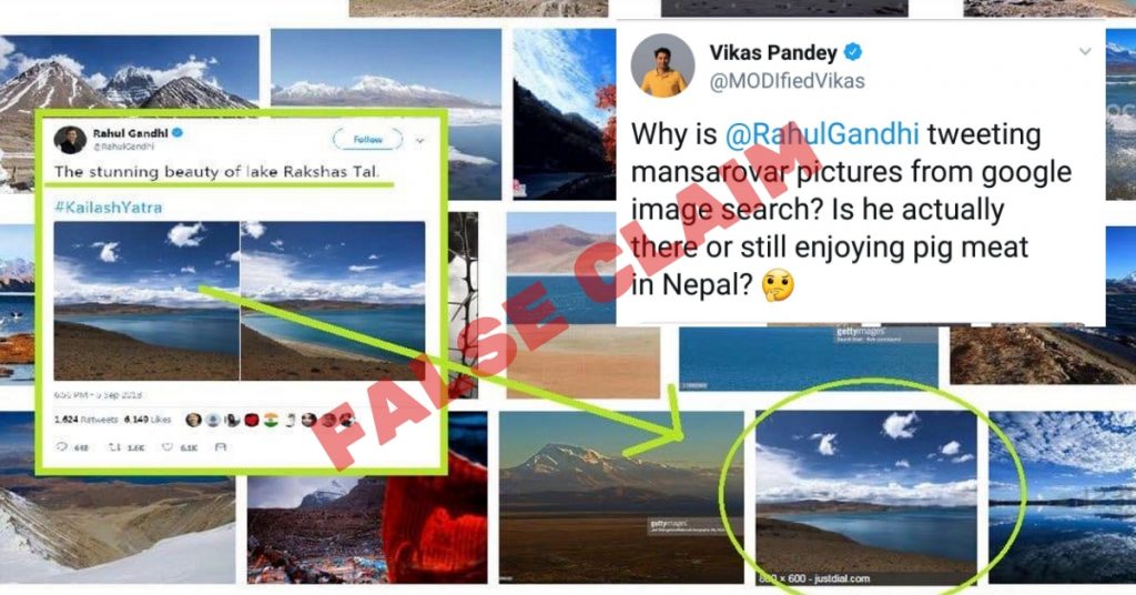 Right-wing falsely claim Rahul Gandhi’s Mansarovar yatra photo lifted from Google images