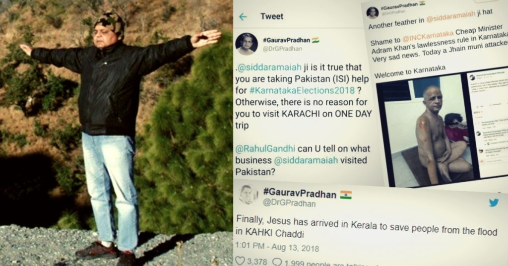 A peek into the online world of Gaurav Pradhan – a compilation of misinformation