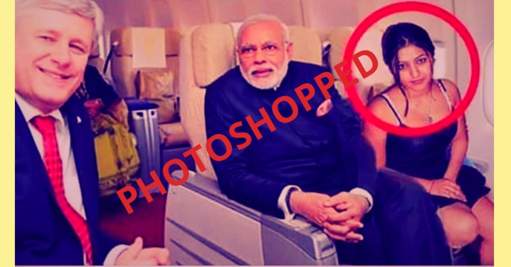Viral: Morphed image of PM Modi sitting next to a woman inside aircraft