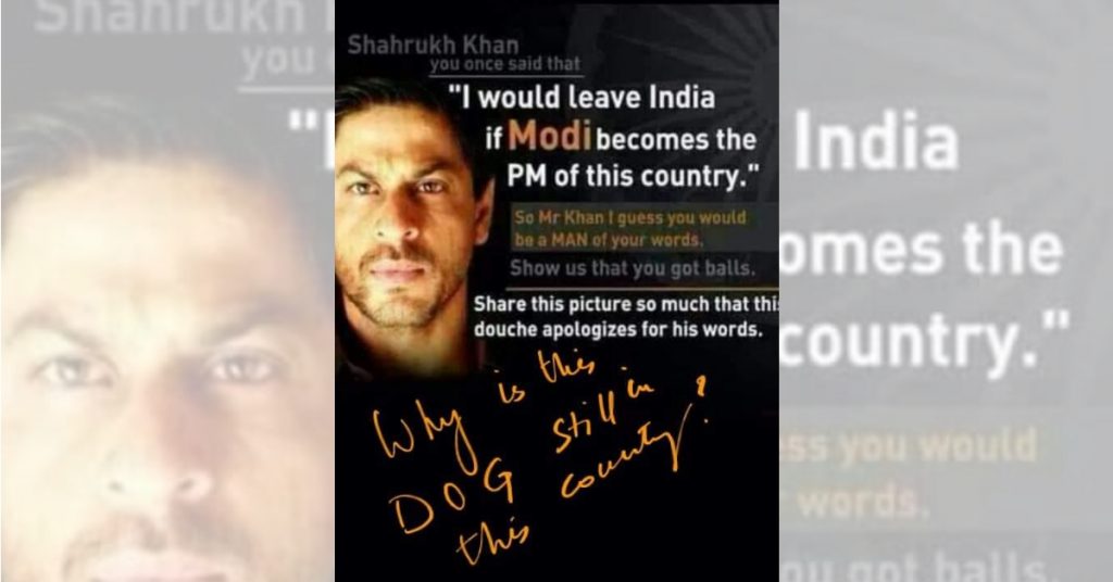 Did Shahrukh Khan say he would leave India if Modi becomes PM? False claim viral again