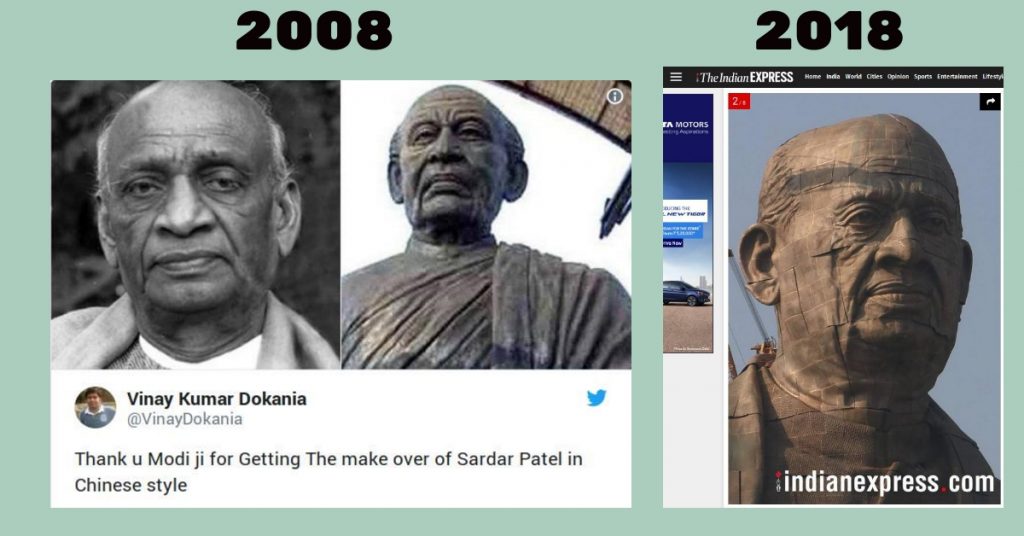 Viral: 2008 bronze statue of Sardar Patel by Gujarati sculptor circulated as Statue of Unity