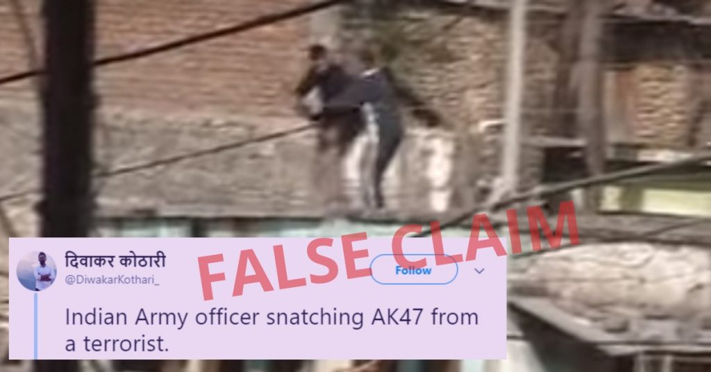 Old video of ‘rogue’ jawan being captured shared as Indian army officer intercepting a “terrorist”