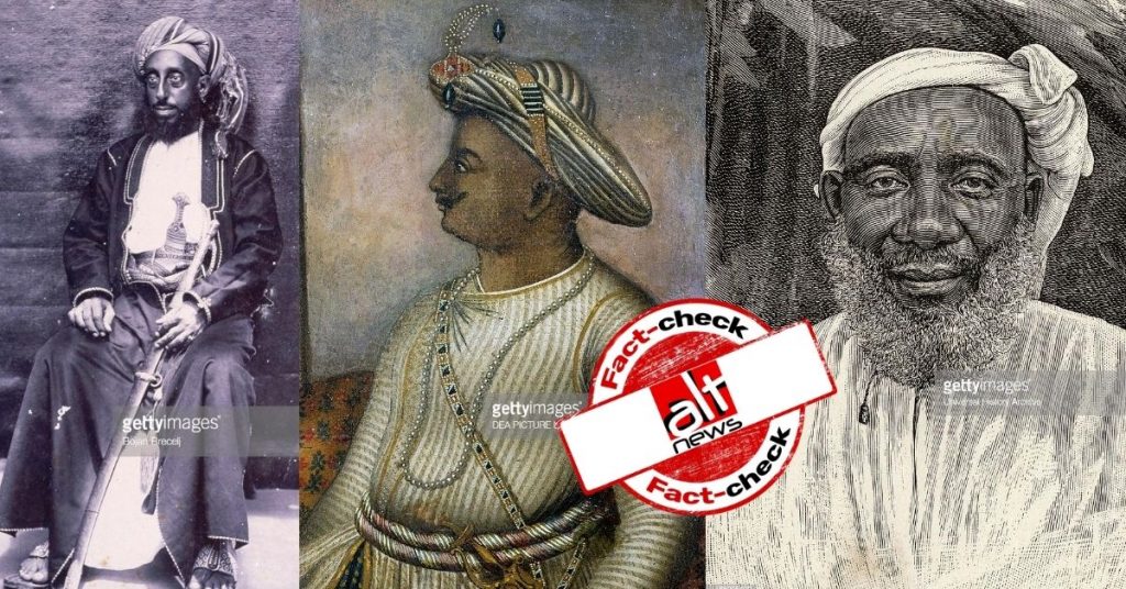 Not Tipu Sultan. Not Tippu Tip either. Who is the person in the viral image?