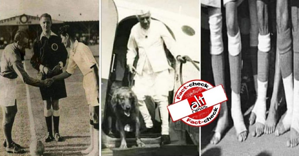 Did lack of financial support by Nehru govt force Indian football team to play barefoot in 1948 Olympics?