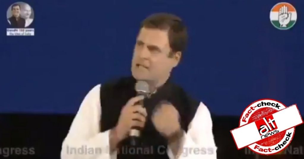 Did Rahul Gandhi claim Gandhiji’s non-violence was inspired by Islam? Clipped video viral