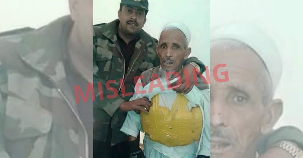 No, this is not an image of a suicide bomber caught by the Indian army