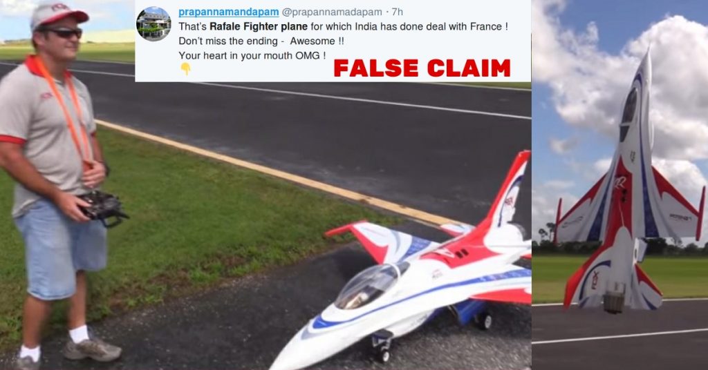 Video of remote-controlled plane shared as Rafale jet