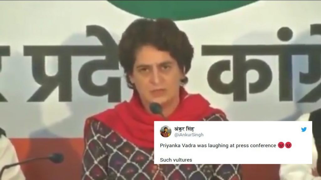 Priyanka Gandhi laughing after terror attack? Cropped video used to paint a false narrative
