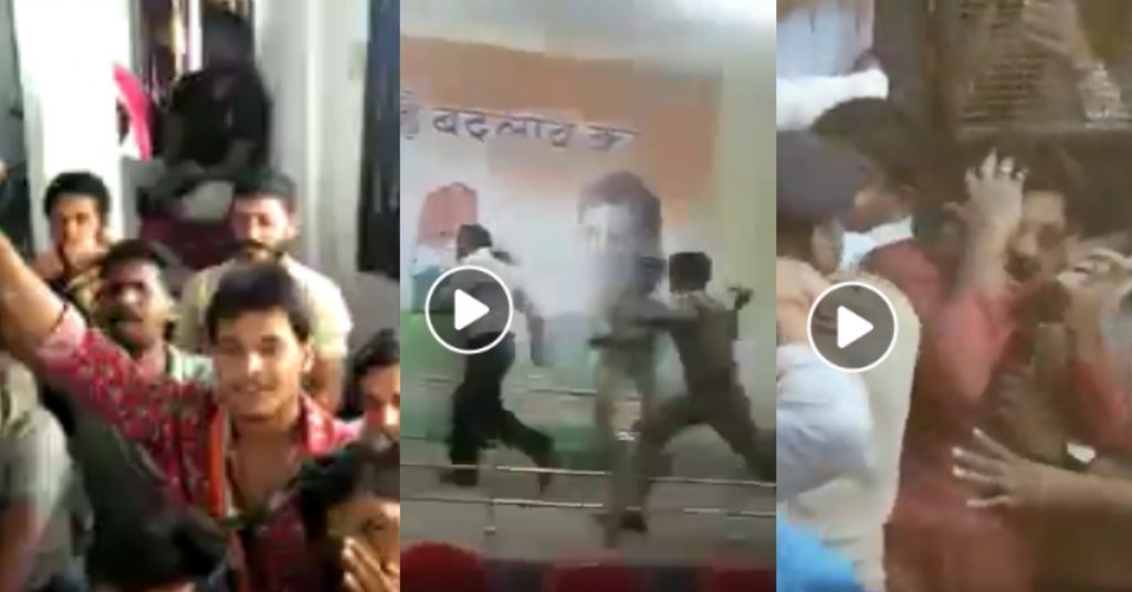 Multiple videos falsely claim Congress workers thrashed by police for chanting ‘Pakistan Zindabad’