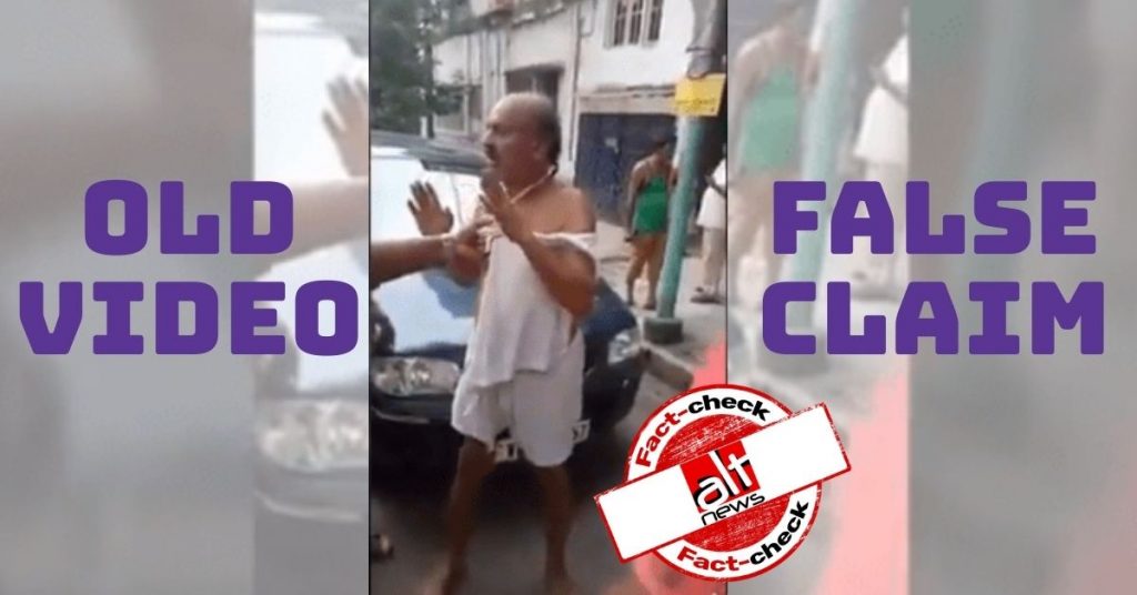 Muslims thrashed Brahmin in West Bengal? Old video, false claim