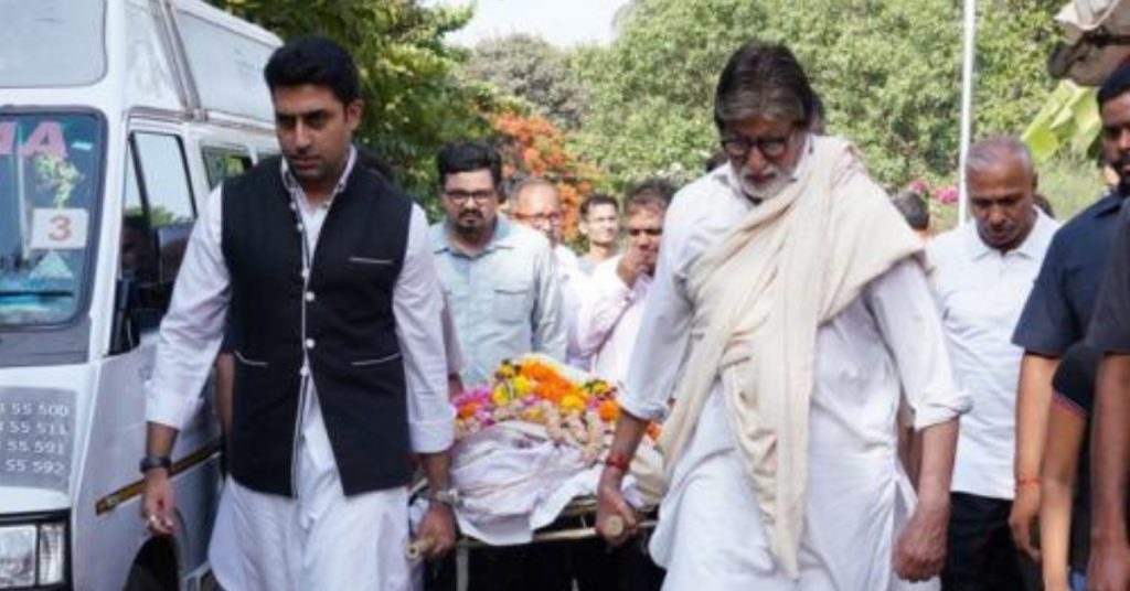 Misleading image: Bachchans lift bier of their domestic staffer