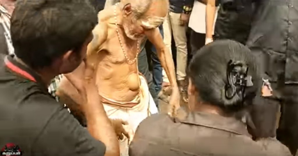 Video of elderly Brahmin dancing falsely shared as a crowd in South India beating the old man