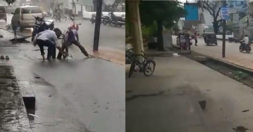 Media misreports bike submerged in a gutter in Jalna as Chembur, Mumbai