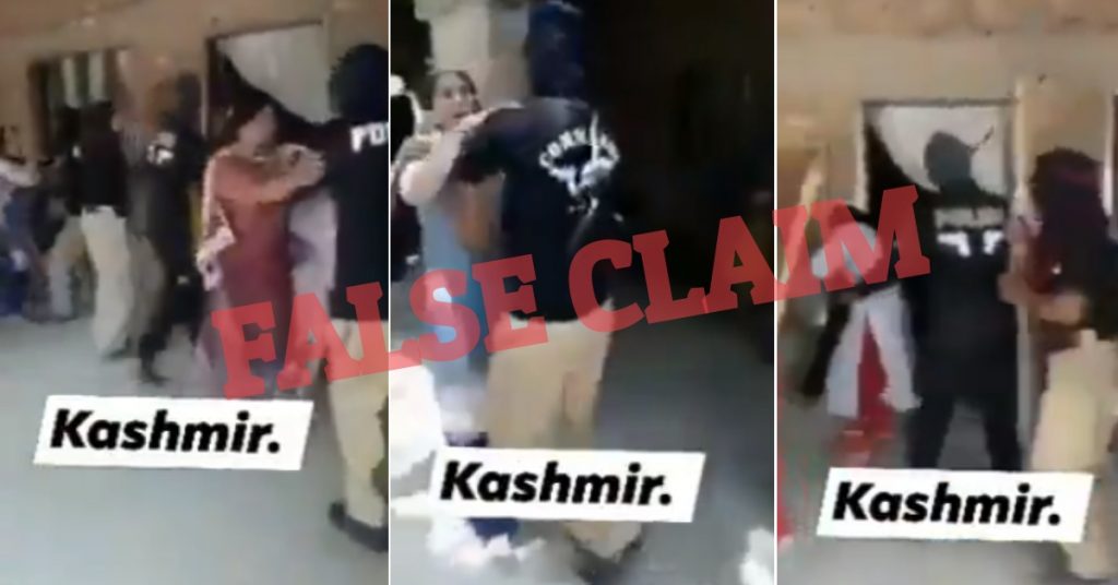 Video from Pakistan shared to falsely depict Indian police brutality on Kashmiris