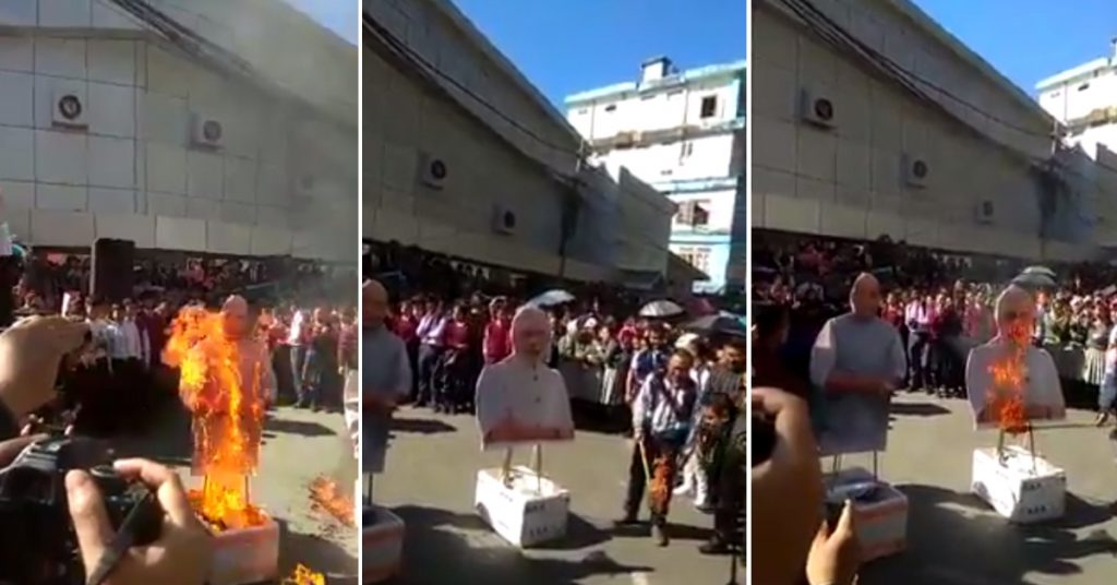Article 370: Modi, Rajnath Singh effigies burnt abroad? No, old video from Mizoram