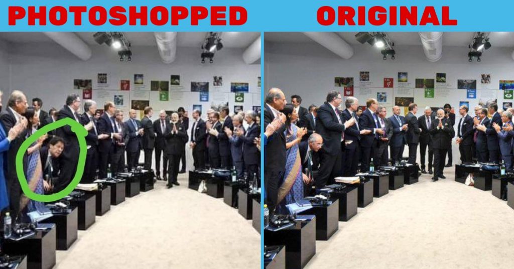 Old image of PM Modi in Davos photoshopped to portray Imran Khan hiding at G7