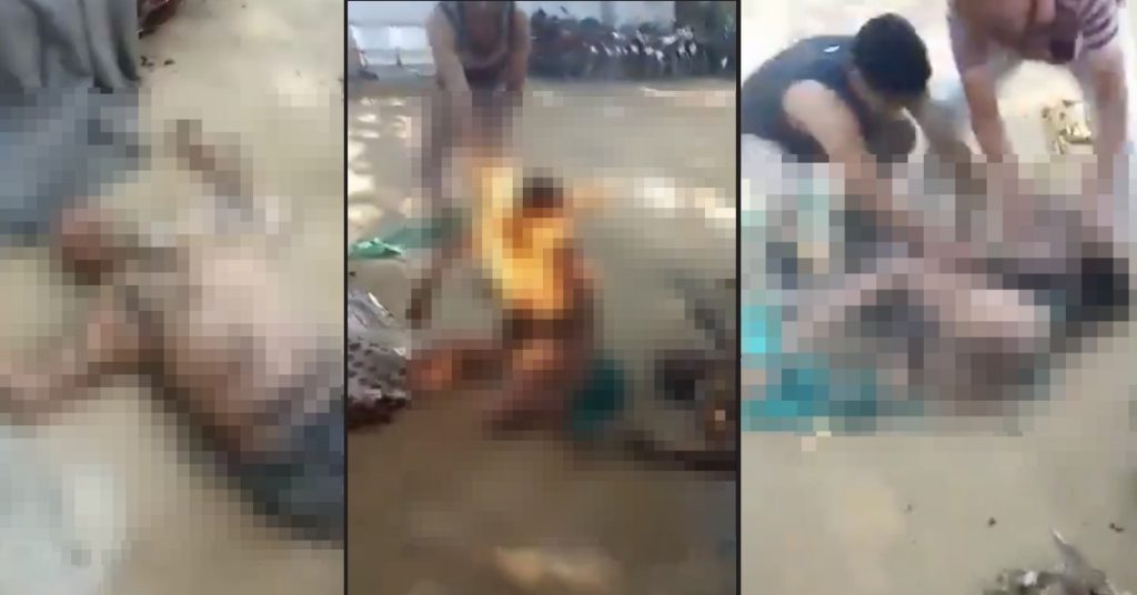 Video of self-immolation from UP shared as Dalit man set ablaze by police and BJP leader