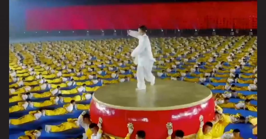 Edited video shared as Chinese martial artists performing to the song ‘Jai Ho’
