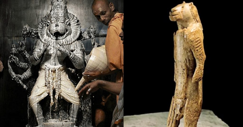 Image of Narasimha idol in ISKCON, WB viral as 32,000 year old idol found in Germany