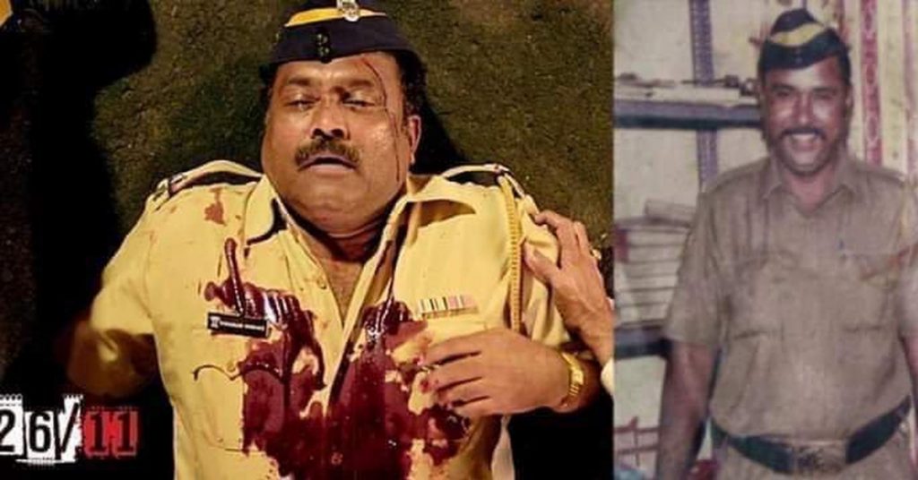Movie still shared as image of 26/11 martyred cop Tukaram Omble