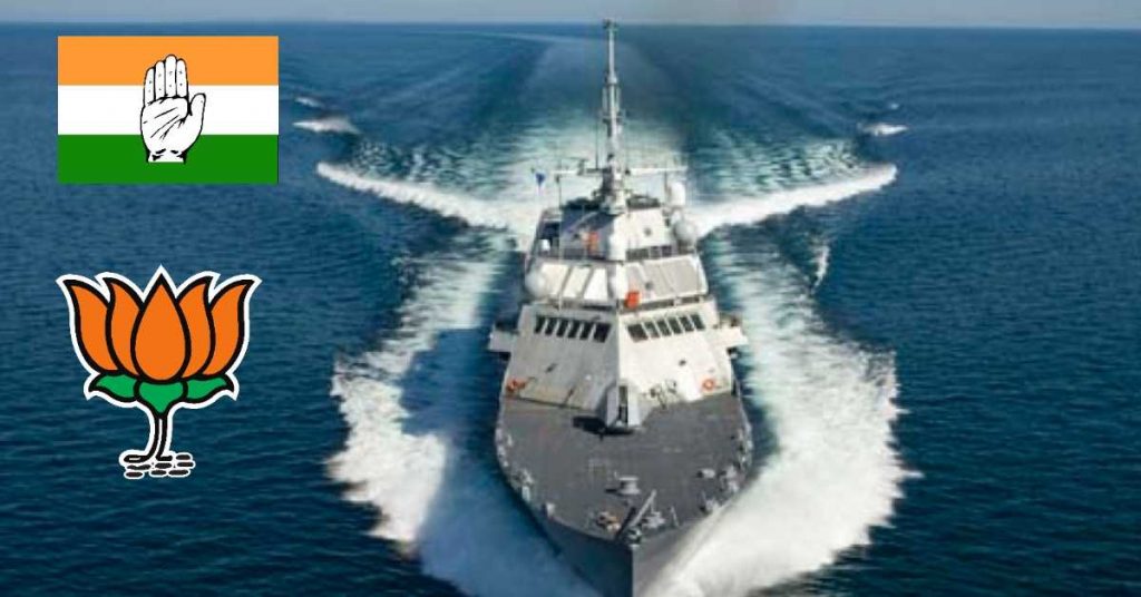 Parties, politicians tweet image of US Navy ship to commemorate Indian Navy day