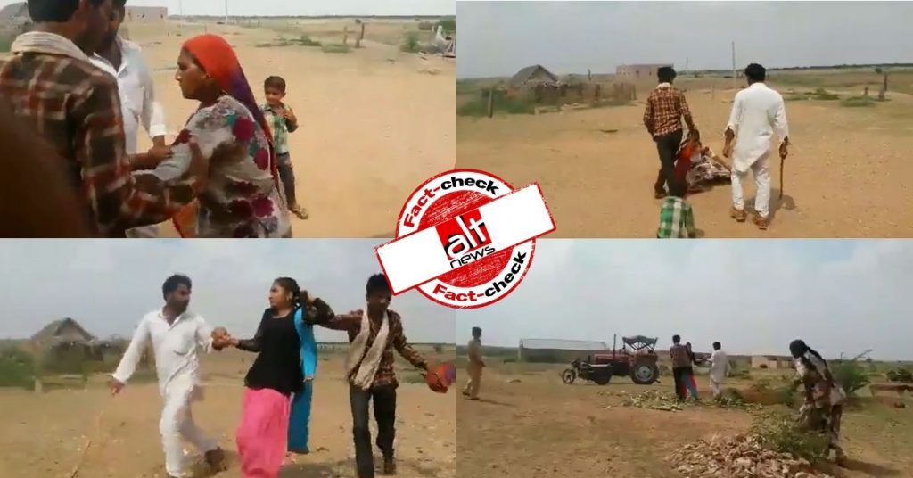 Old video from Rajasthan falsely shared as poor women lifted and raped