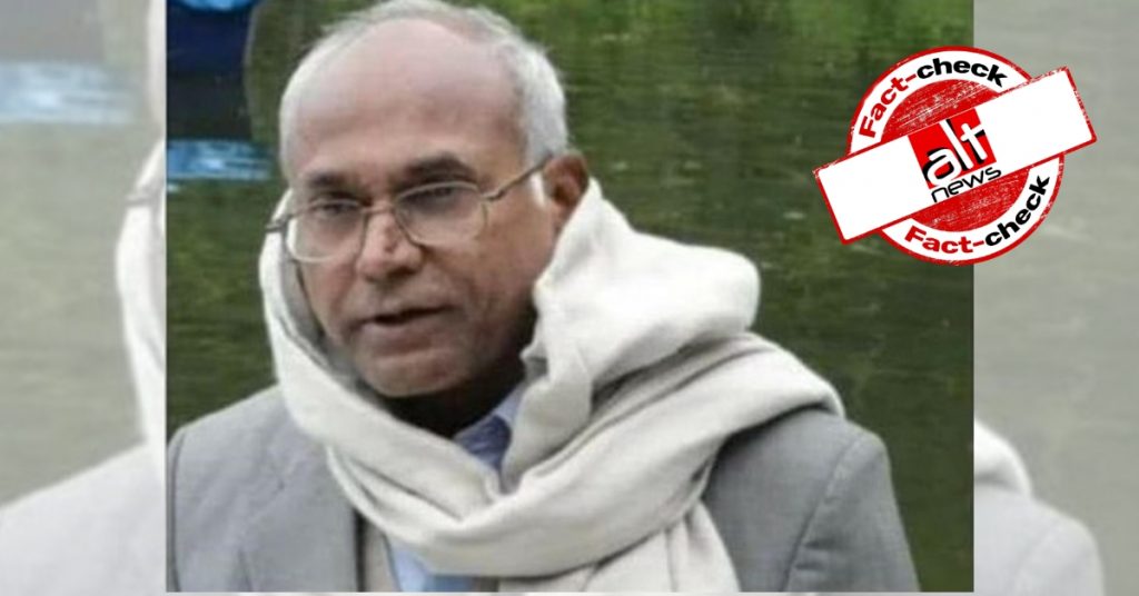 Photo of Dalit activist Kancha Ilaiah shared as elderly student at JNU
