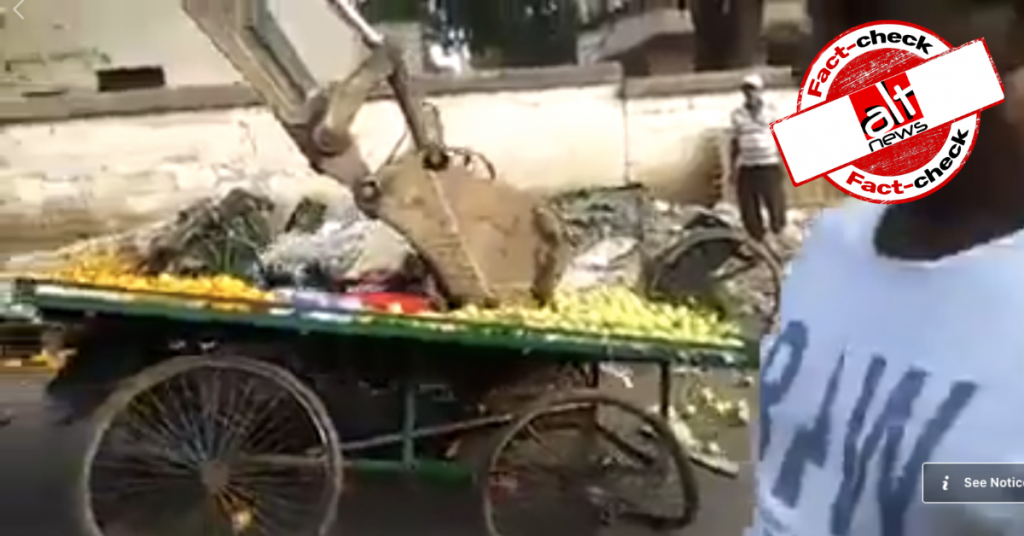 Video of hawker carts demolished in Odisha now shared as Ahmedabad