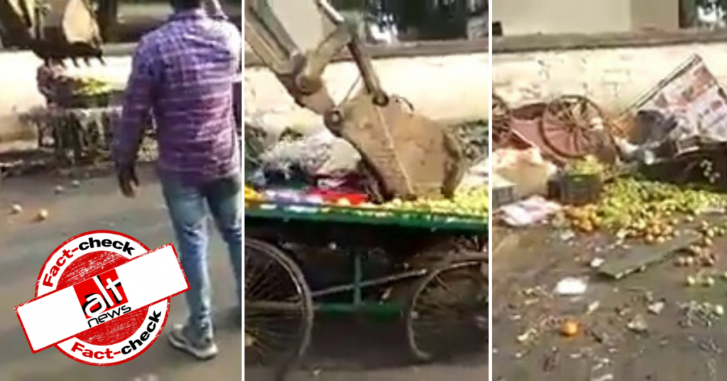 Video of hawker carts demolished in Odisha shared as UP